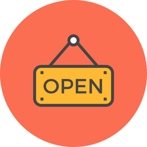 Sign, Open Icon Free Of Flat Line Ecommerce