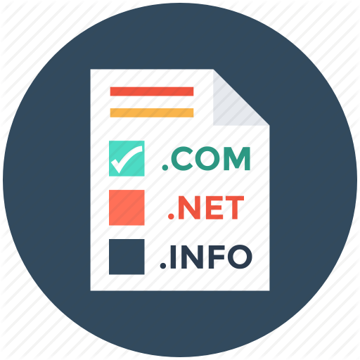 Com, Dns, Domain Name System, Info, Internet Domains, Net Icon