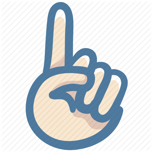 Doodle, Finger, Hand, No, One, Point, Pointing Up Icon
