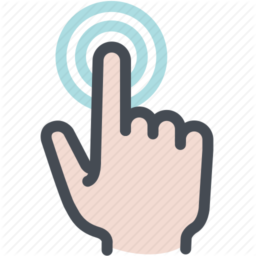 Click, Finger Double Tap, Hand, Press, Screen, Touch Icon