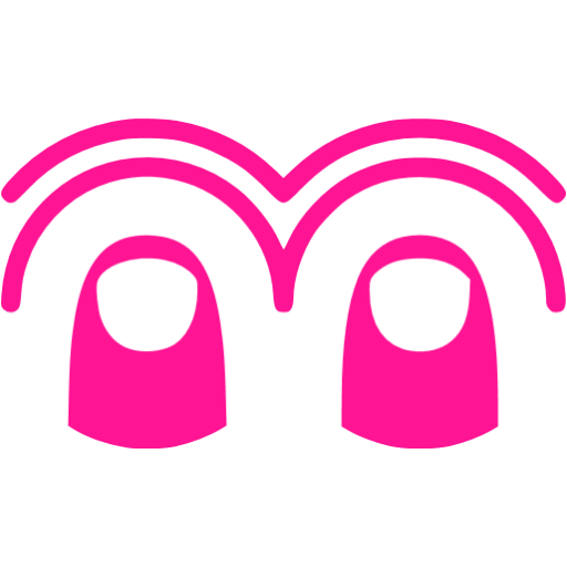 Deep Pink Two Finger Double Tap Icon