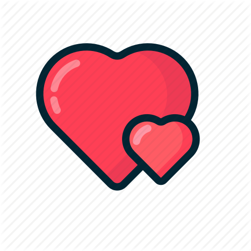 Double, Heart, Love, Red, Valentine Icon