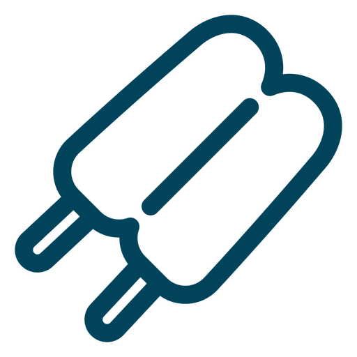 Double Popsicle Stroke Icon