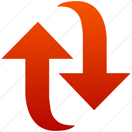 Simple Red Gradient Classica Arrow Double Icon