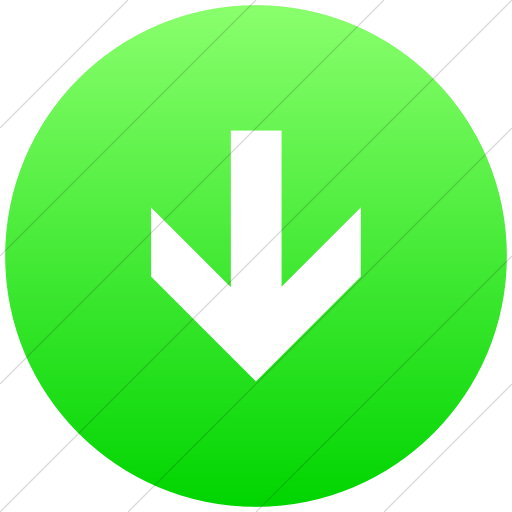Flat Circle White On Ios Neon Green Gradient Aiga Down
