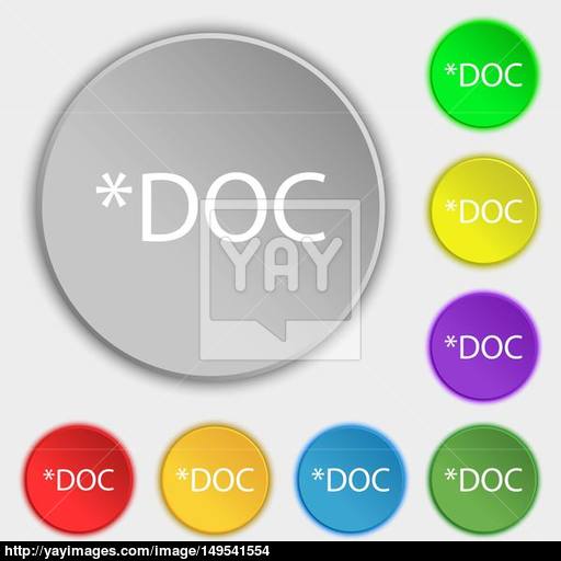 Document Icon Download Doc Button Doc Extension Symbol