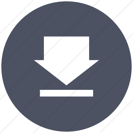 Flat Circle White On Blue Gray Classic Arrows Thick