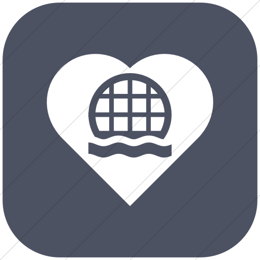 Flat Rounded Square White On Blue Gray Iconathon Adopt