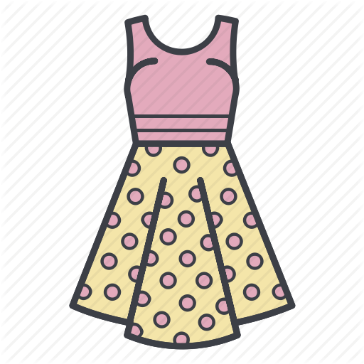 Dots, Dress, Fashion, Shopping, Summer Dress Icon