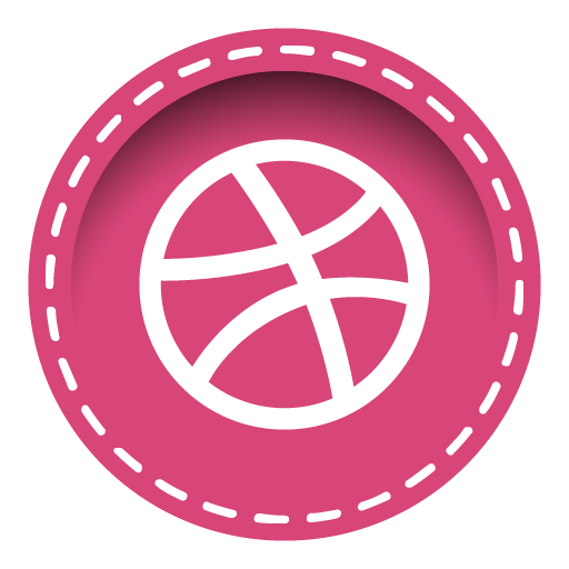Dribbble Icon Stitched Social Media Iconset Uiconstock