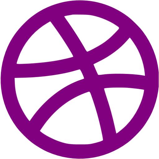 Purple Dribbble Icon