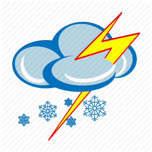 Forecast, Lightning, Snow, Snow Storm, Snowing, Weather, Winter Icon