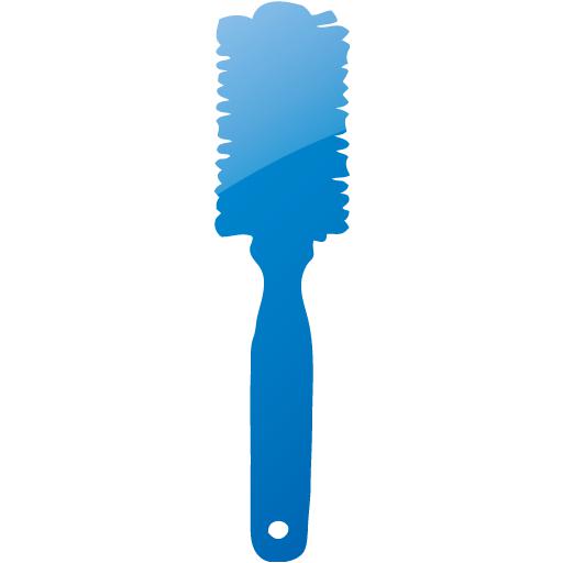 Web Blue Hair Brush Icon