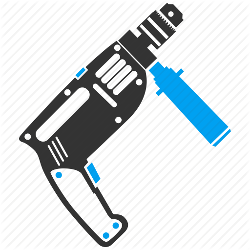 Drill, Equipment, Gun, Perforator, Repair, Tools, Work Icon