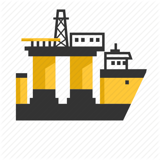 Drilling, Heavy, Off Shore, Oil, Rig, Semi, Submersible Icon