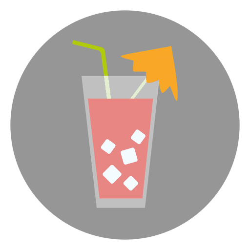 Cocktail Glass Circle Icon