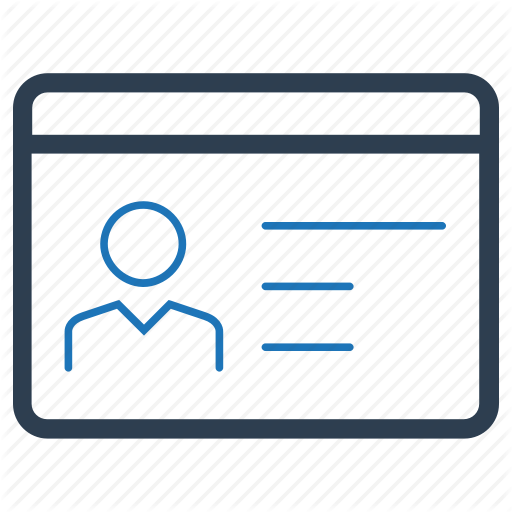 Driving Licence, Id, Identity Card Icon