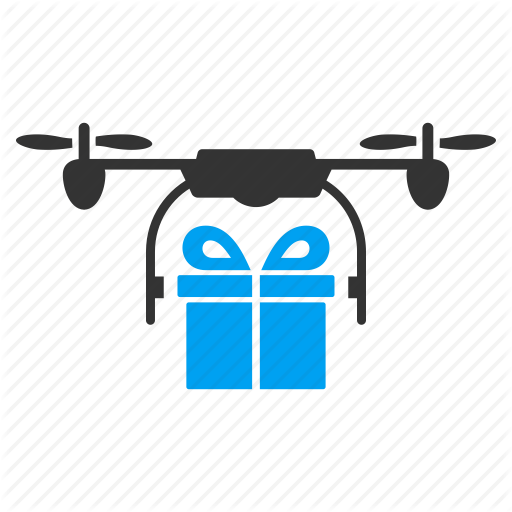 Box, Copter, Delivery, Drone, Gift, Nanocopter, Quadcopter Icon