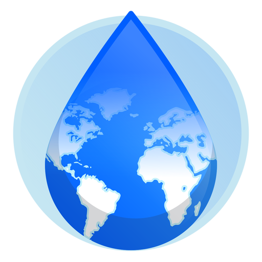 Earth Water Drop Icon