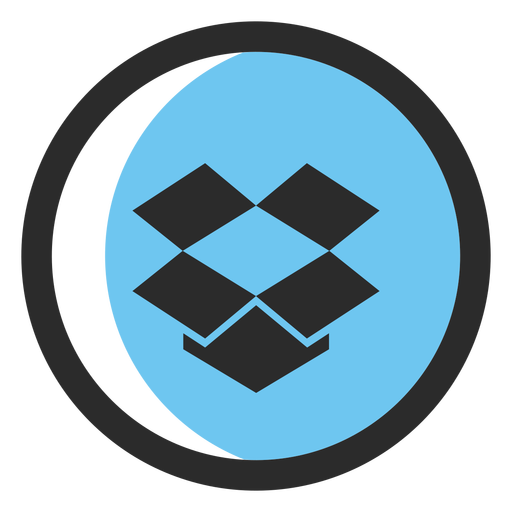 Dropbox Colored Stroke Icon