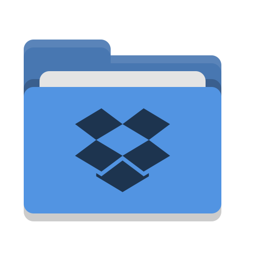 Folder, Blue, Dropbox Icon Free Of Papirus Places