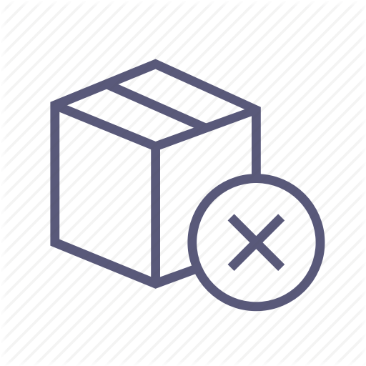 Box, Del, Dropbox, Not Delivered, Packing, Remove, Shipping Icon