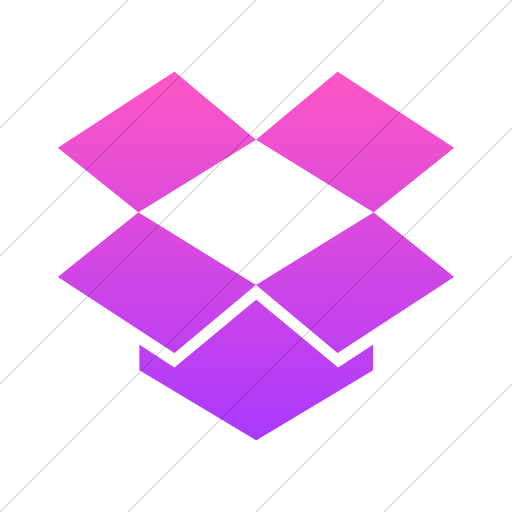 Simple Ios Pink Gradient Foundation Social Dropbox Icon