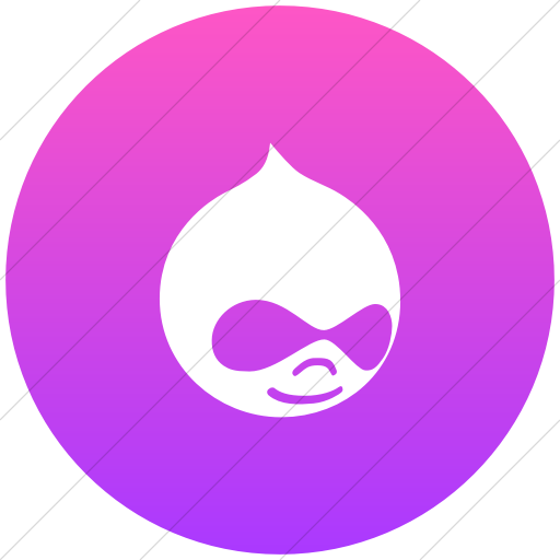 Flat Circle White On Ios Pink Gradient Social Media