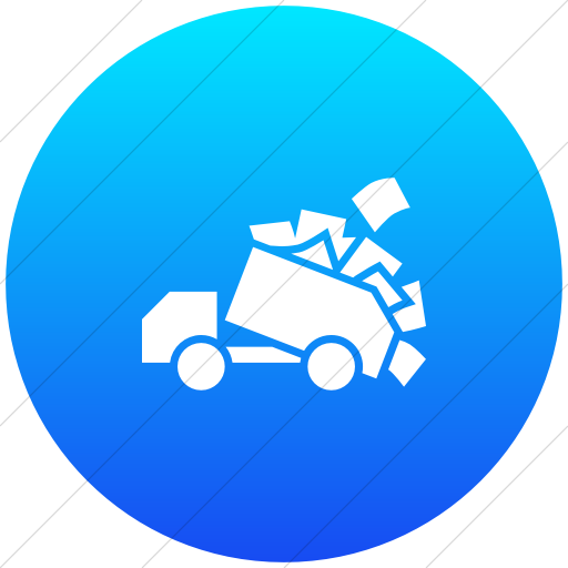 Flat Circle White On Ios Blue Gradient Iconathon