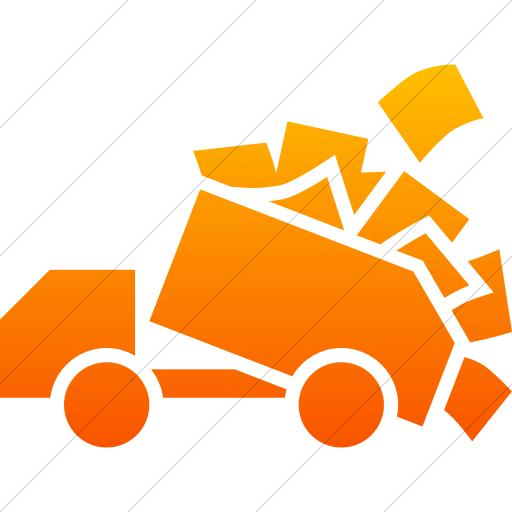 Simple Orange Gradient Iconathon Document Dump Icon