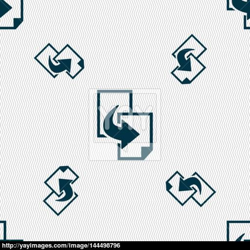 Copy Sign Icon Duplicate Document Symbol Seamless Pattern