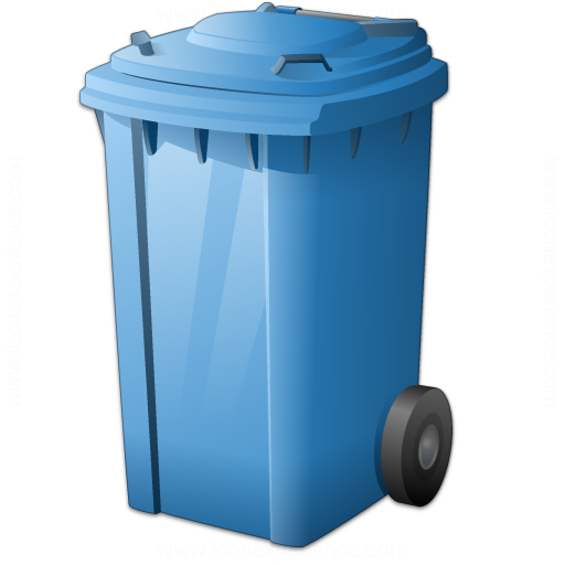 Iconexperience V Collection Waste Container Blue Icon