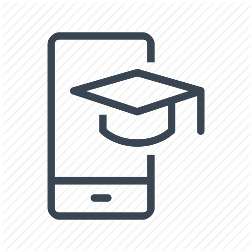 E Learning, Graduation, Learning, Lessons, Mobile, Online, Phone Icon