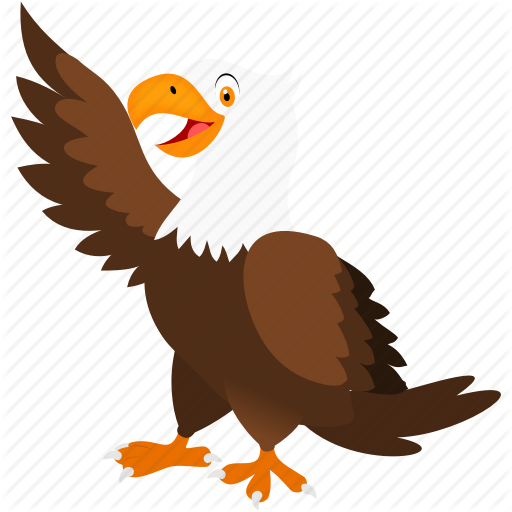 Animal, Bird, Brown, Eagle, White Icon