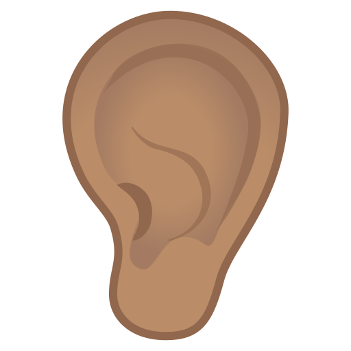 Ear Medium Skin Tone Icon Noto Emoji People Bodyparts Iconset