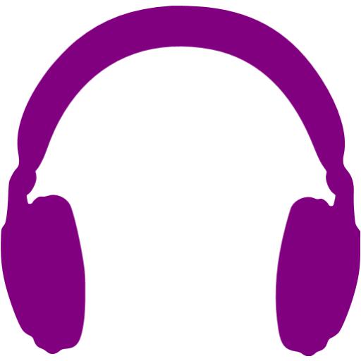 Purple Headphones Icon