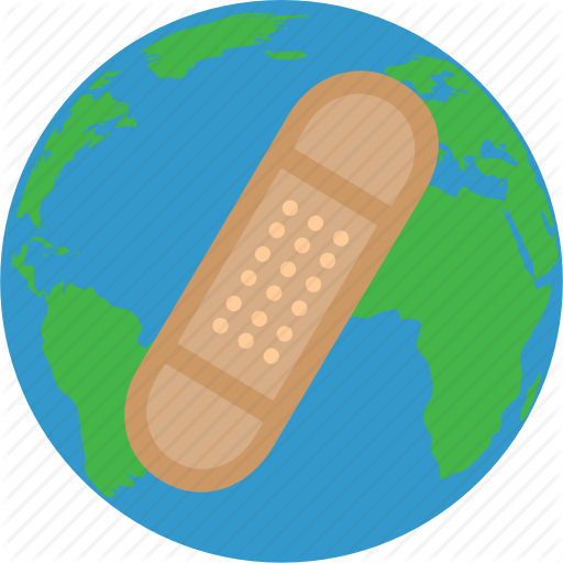 Earth Health, Patch, Plaster, Save Earth Icon