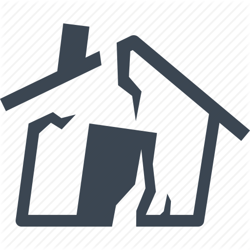 Disaster, Earthquake, Home Insurance, House Icon