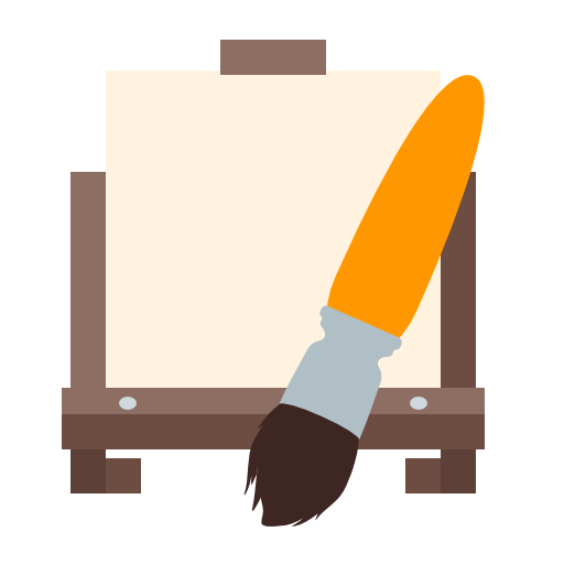 Easel, Brush, Design, Tool Icon Free Of Art And Design Tools Icons