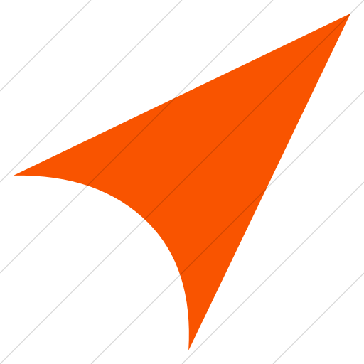 Simple Orange Classic Arrows Direction North East Icon