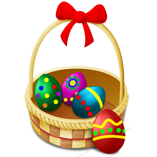 Basket, Easter, Eggs Icon