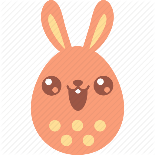 Bunny, Cute, Easter, Egg, Emoji, Emotion, Smile Icon