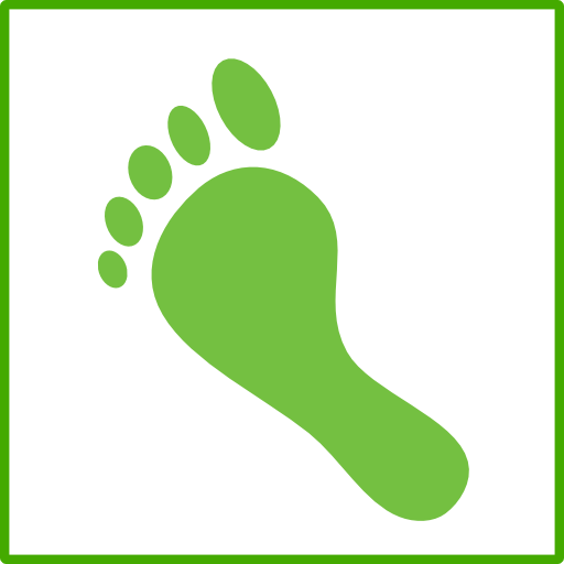 Eco Green Carbon Footprint Icon Clipart