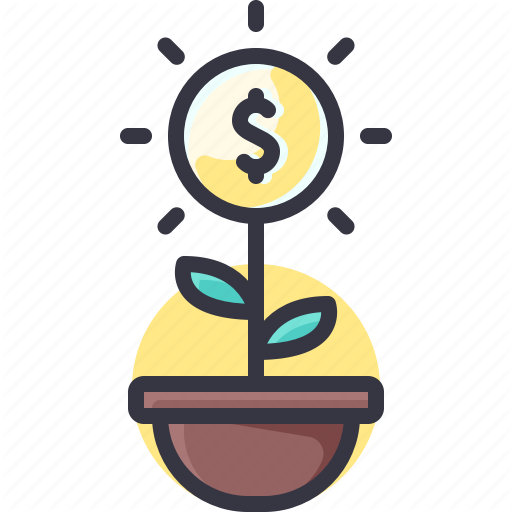 Economy, Growth, Money, Plant Icon
