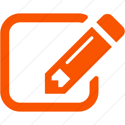 Simple Orange Bootstrap Font Awesome Edit Icon