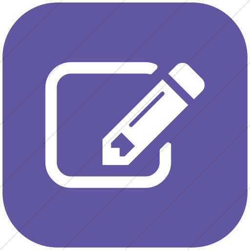 Flat Rounded Square White On Purple Bootstrap Font