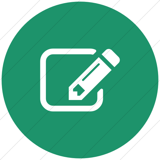 Flat Circle White On Aqua Bootstrap Font Awesome Edit Icon