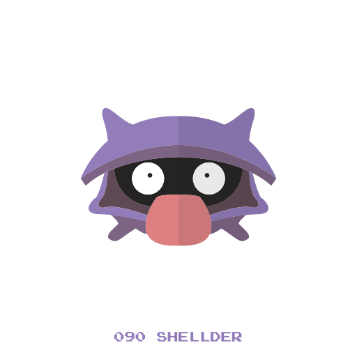 Kanto, Pokemon, Shellder, Water Icon