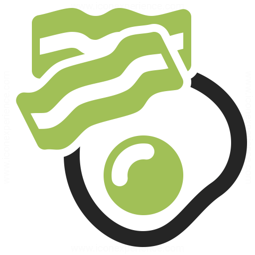 Fried Egg Bacon Icon Iconexperience