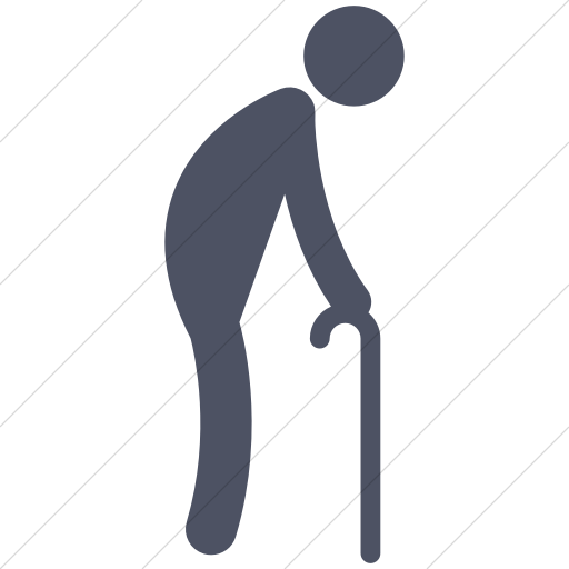 Simple Blue Gray Ocha Humanitarians People Elderly Icon